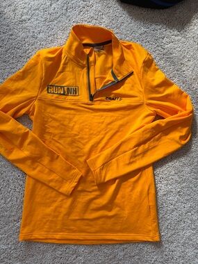 RUN NH Craft Orange Quarter Zip Performance Pullover